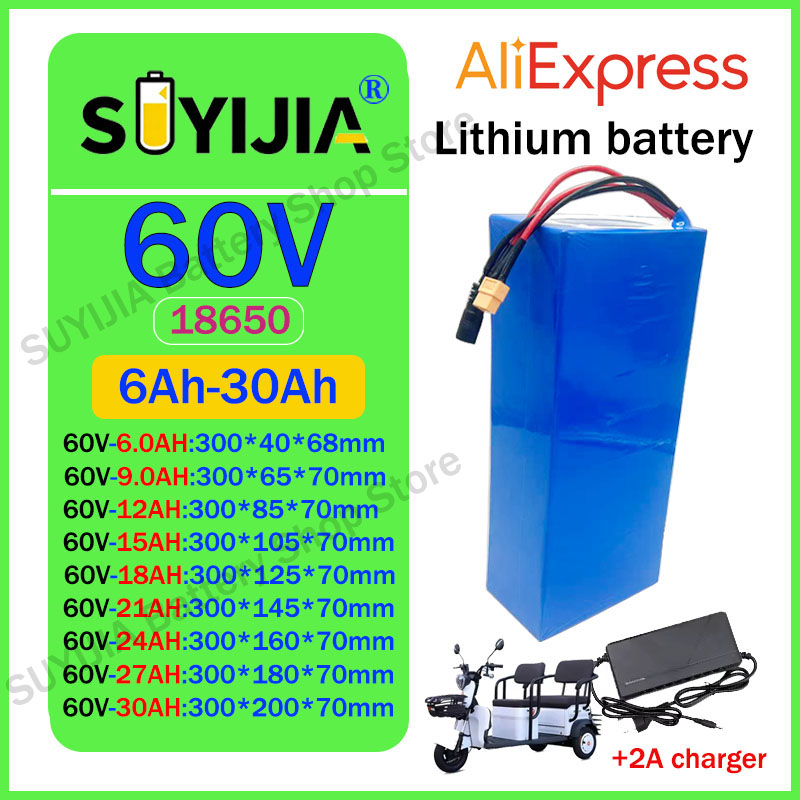 Nieuwe 60V 16S2P-10P/6Ah-30Ah  - 60V 30Ah Electric Scooter Battery recensie en prijs